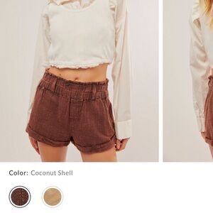 NWT Free People Solar Flare Baja Short - XS coconut shell